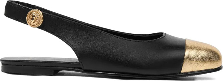 Balmain Kids Leather Ballet Flats