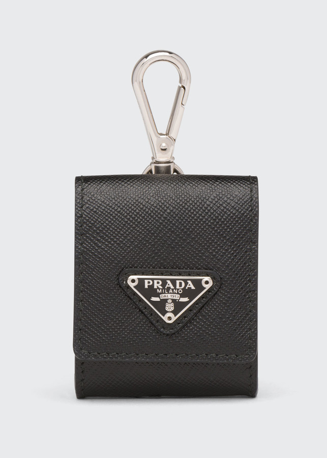 Prada Men's Saffiano Leather Key chain Airpod Case - ShopStyle Accessories