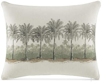 Tommy Bahama Home Canvas Stripe 16" x 20" Palms Decorative Pillow