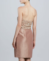 Thumbnail for your product : Sue Wong Strapless Beaded-Bodice Cocktail Dress