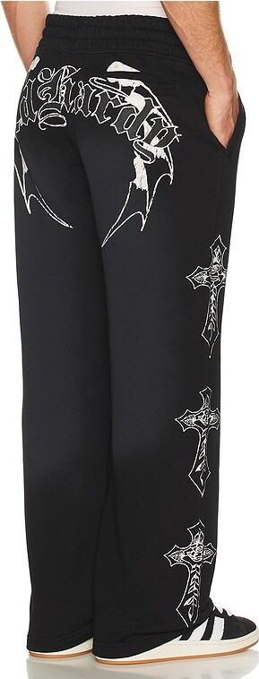 Ed Hardy Crosses Skulls Baggy Sweatpant