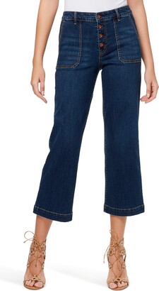 Jessica Simpson Women's Misses Adored High Rise Wide Crop Jean