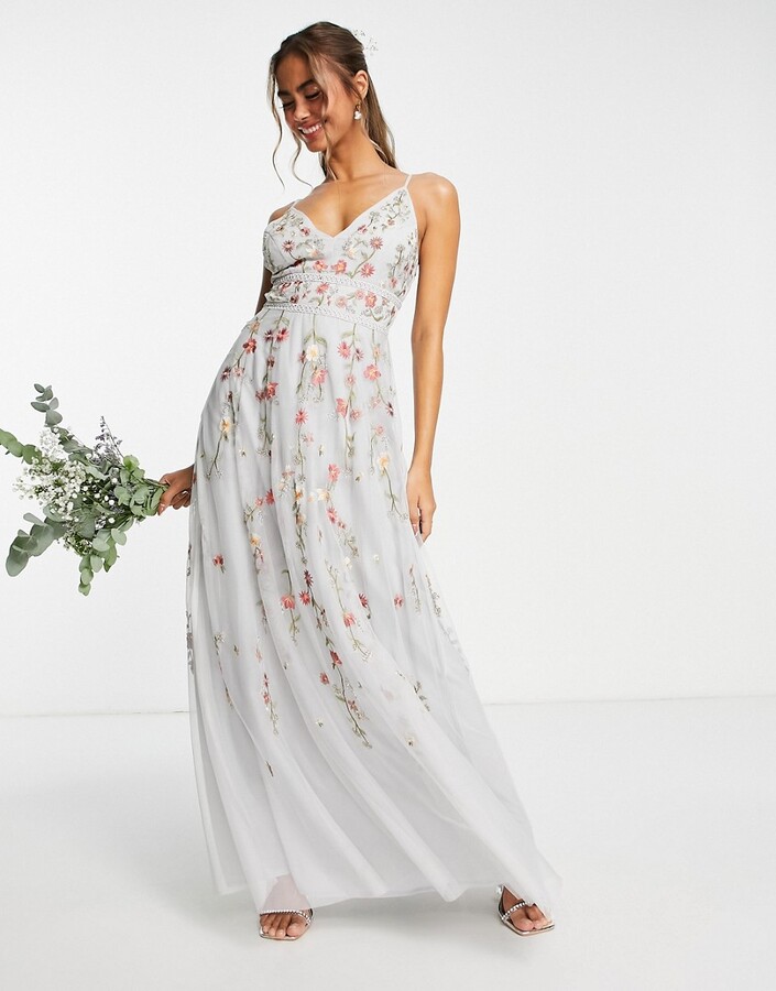 Floral Embellished Asos Bridal Dresses ASOS DESIGN Bridesmaid