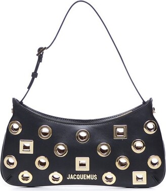 Alaïa - Le Cœur Eyelet-embellished Leather Cross-body Bag - Womens - Black Silver
