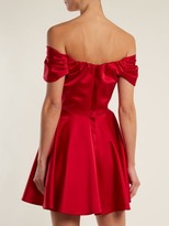 Thumbnail for your product : Emilio De La Morena Tamara Off-the-shoulder Stretch-silk Dress - Red