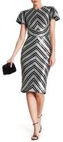 Thumbnail for your product : Isabel Garcia Sequin Stripe Midi Dress