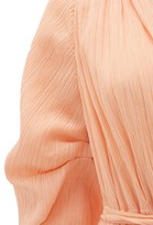 Thumbnail for your product : Gabriela Hearst Demeter Plisse Cotton-blend Chiffon Wrap Dress - Coral