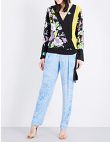 Thumbnail for your product : Diane von Furstenberg Floral-print silk-crepe blouse