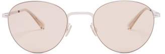 Mykita Eito Round Frame Metal Sunglasses - Mens - Silver