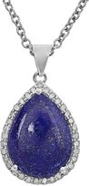 Thumbnail for your product : Lapis Sterling silver 1/3-ct. t.w. diamond & teardrop pendant