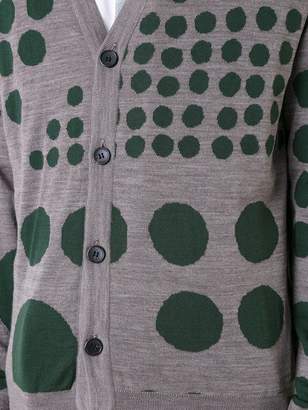 Kolor dot pattern cardigan
