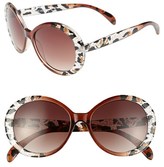 Thumbnail for your product : Steve Madden 50mm Animal Print Oval Sunglasses