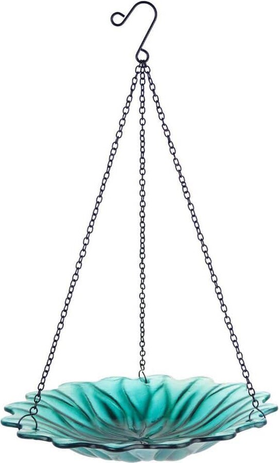 Nature's Way Ecocycle 0.63 qt. Glass/Metal Hanging Bird Feeder