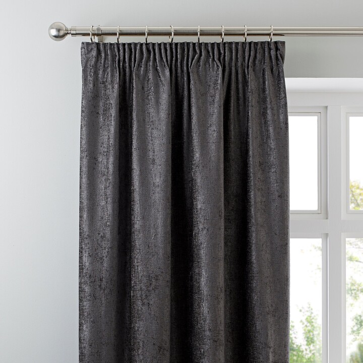Dunelm Chenille Grey Pencil Pleat Curtains Grey ShopStyle