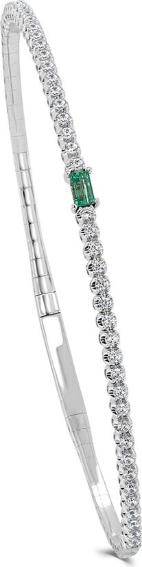 Sabrina Designs 14K 0.50 ct. tw. Diamond & Emerald Bangle Bracelet