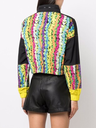 Versace Jeans Couture Floral-Print Pullover Bomber Jacket