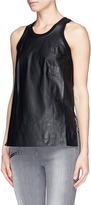 Thumbnail for your product : Helmut Lang 'Tilt' leather panel jersey tank top