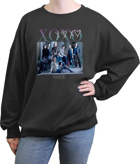 Gossip Girl Junior'sGossipGirlGroupShotXOXOSweatshirt-Charcoal-2XLarge