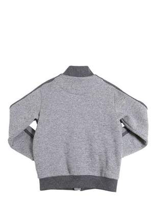 Dolce & Gabbana Two Tone Zip-Up Cotton Sweatshirt