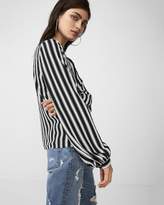 Thumbnail for your product : Express Petite Keyhole Tie Front Blouse