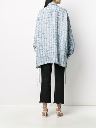 Faith Connexion Tweed Oversized-Fit Shirt