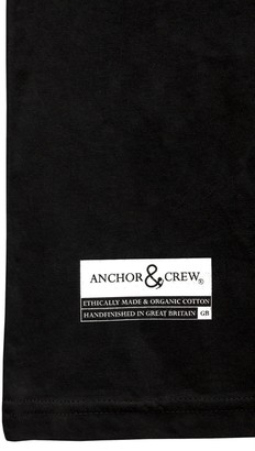 Anchor & Crew Noir Black Digit Print Organic Cotton T-Shirt