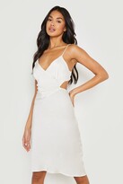 Thumbnail for your product : boohoo Satin Cut Out Midi Slip Dress