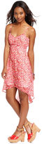 Thumbnail for your product : Tempted Juniors Dress, Spaghetti-Strap Printed High-Low