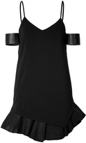 Thumbnail for your product : Neil Barrett Flounce Hem Dress with Leather Drop Sleeves