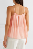 Thumbnail for your product : Elizabeth and James Posie Pleated Stretch-silk Chiffon Camisole - Pastel pink