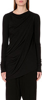 Thumbnail for your product : Rick Owens Long-sleeved jersey drape top