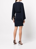 Thumbnail for your product : Halston Oaklyn gather-detail short dress