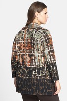 Thumbnail for your product : Nic+Zoe 'Etched' Print V-Neck Cardigan (Plus Size)