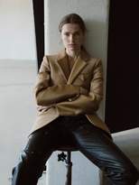 Thumbnail for your product : Bottega Veneta Contrast-panel Belted Single-breasted Blazer - Womens - Camel