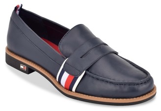 tommy hilfiger butter leather loafers