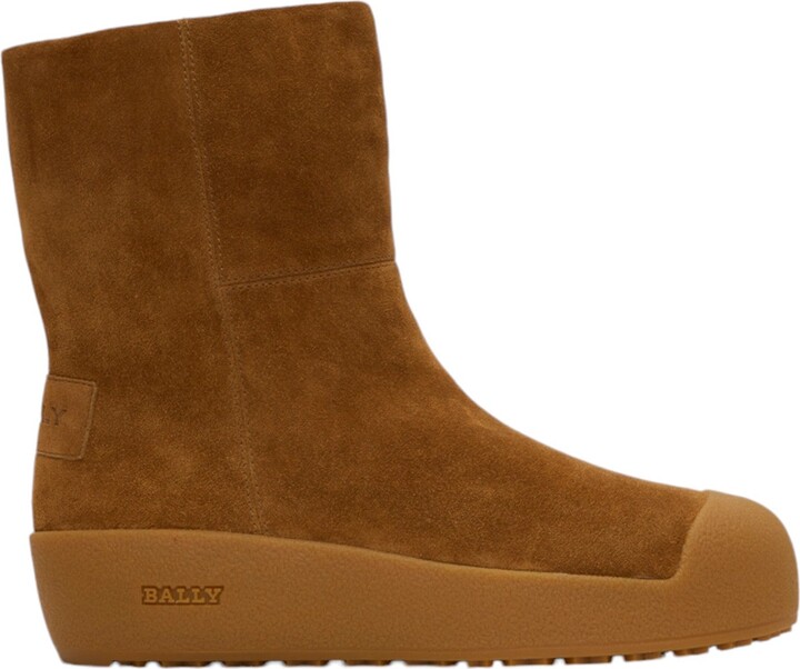 Bally GSTAAD 6302941 Men's Camel Suede Leather Shirling Lined Boots