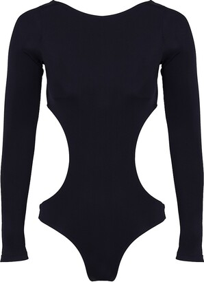 ViX by Paula Hermanny Solid Long-Sleeve Cut-Out One-Piece Swimsuit ...