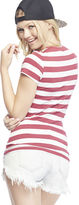 Thumbnail for your product : Wet Seal Reese Striped V-Neck Tee