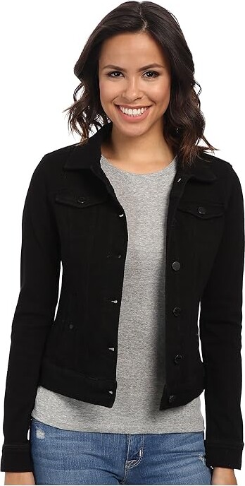 Liverpool Los Angeles Powerflex Denim Jacket Women's Coat Black Rinse : MD, Cotton/Denim/Nylon