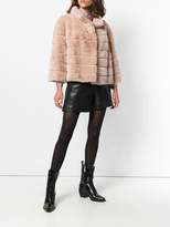 Thumbnail for your product : Yves Salomon long-sleeve fur jacket