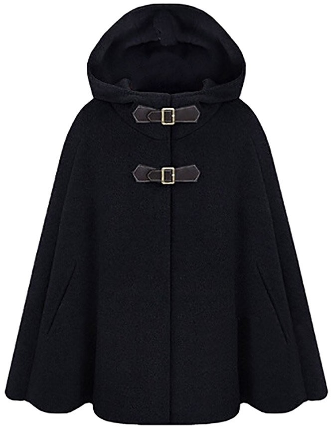 Loose Batwing Wool Poncho Winter Warm Coat Women Jacket Cloak Cape Parka Outwear 