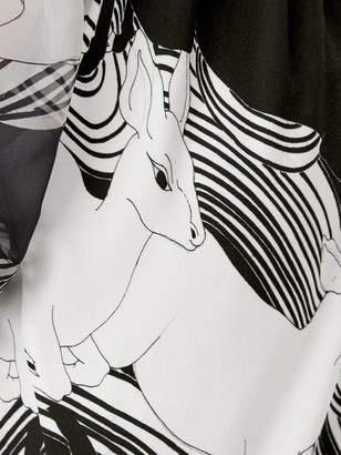 Burberry Abstract Deer Print Skirt