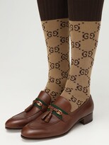 Thumbnail for your product : Gucci Gg Supreme Logo Cotton Blend Socks
