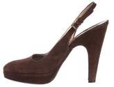 Thumbnail for your product : Prada Suede Slingback Pumps