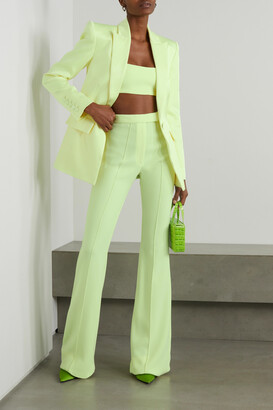 Alex Perry Manon Satin-crepe Blazer - Yellow - ShopStyle