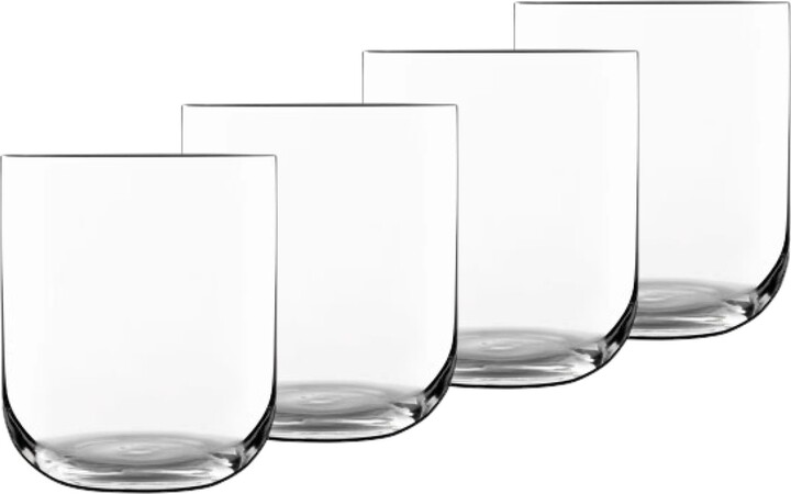 Luigi Bormioli Sublime 15.25 Oz Double Old Fashioned Glasses, Set of 4 - Made in Italy, Whiskey Glassware with Minimalist Design - Durable SON.hyx Drinkware for Cocktails, Spirits, Water, Juice