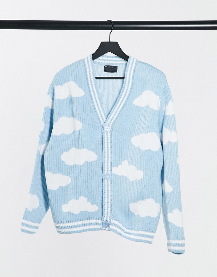 mens light blue cardigan