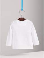 Thumbnail for your product : Burberry Icons Embroidered Cotton Top