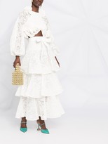 Thumbnail for your product : Zimmermann Ruffle-Detail Lace Top