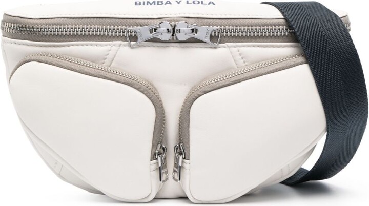 Bimba y Lola Small Logo-Print Leather Belt Bag - ShopStyle